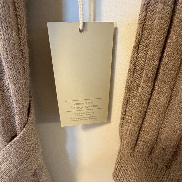 JOIE Knit Sweater Dress Brown NWT Ribbed Soft Stretchy Size M Belted - Picture 6 of 11